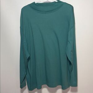 Just Me Turquoise crewneck long sleeve Top